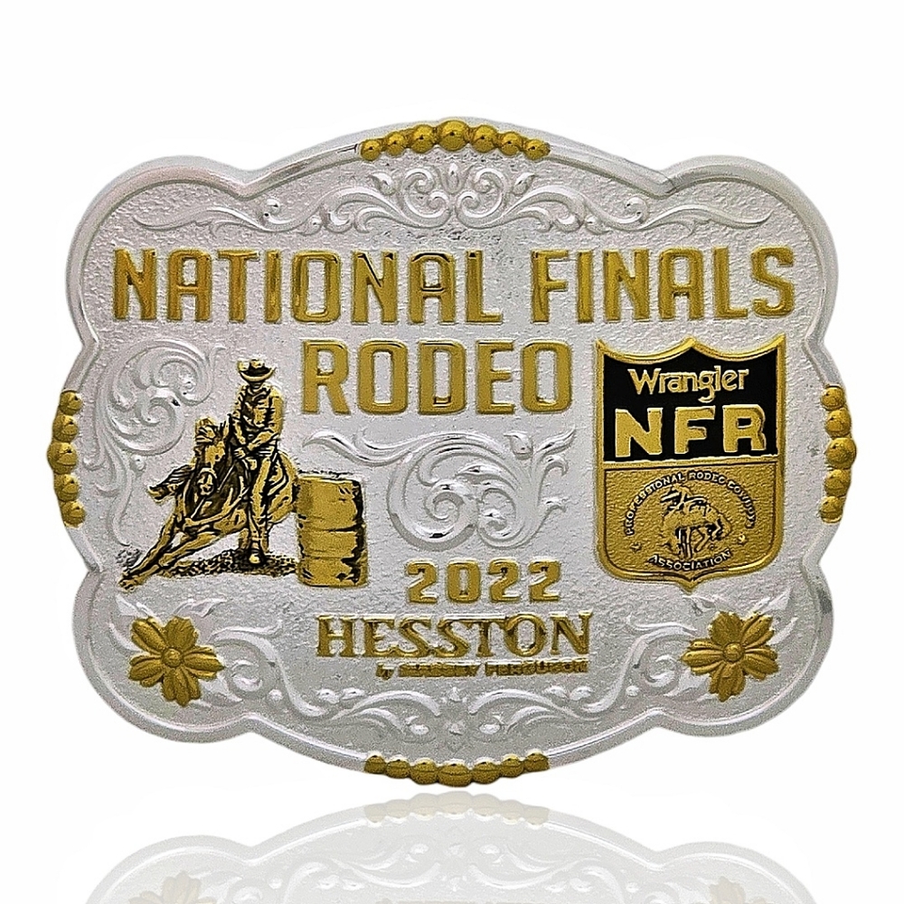 Montana Silversmith Fine Silver LIMITED EDITION 2022 Hesston NFR Buckle New $156 - Picture 7 of 7